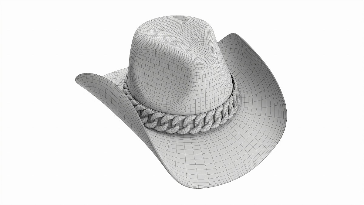 Woman cowboy fabric hat with curved brims