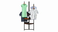 Store 4-way Square Tube Clothing Rack