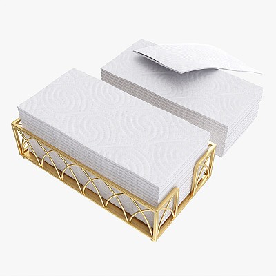 Paper napkins with holder