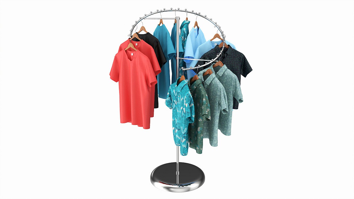 Store Metal Spiral Clothing Rack