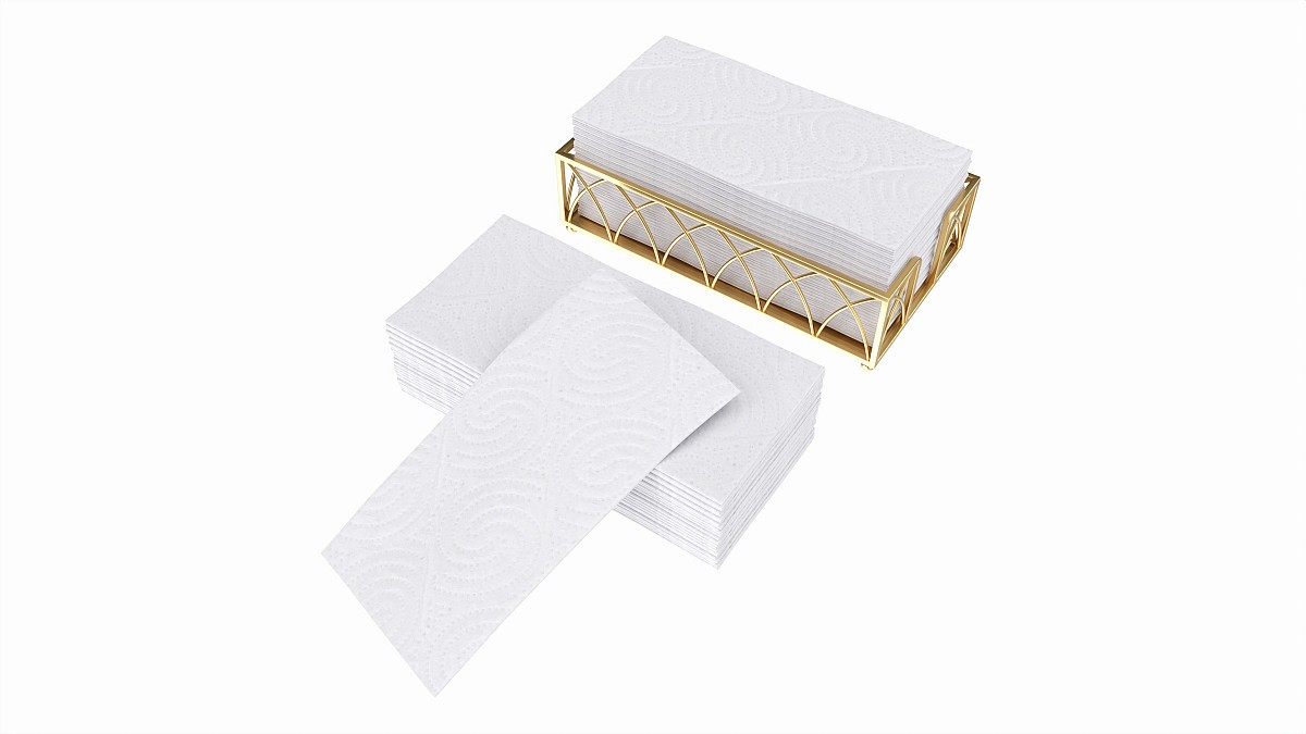 Hand paper napkins with holder