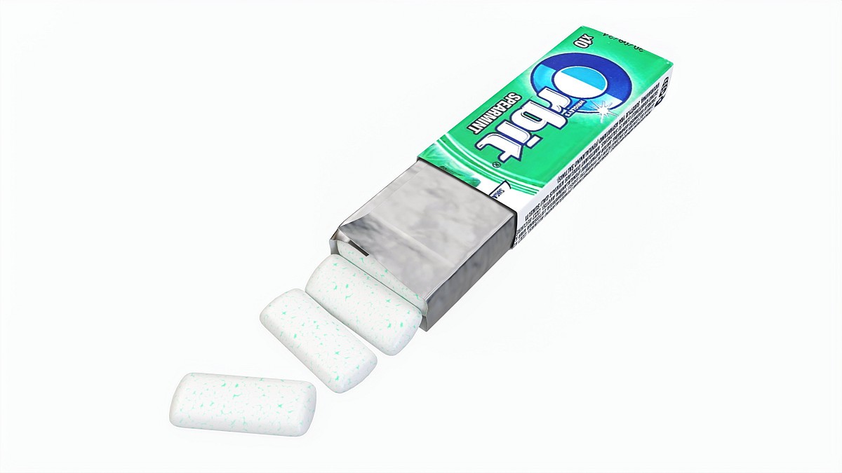 Pack Chewing Gum Orbit Opened