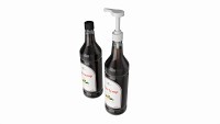 Coffee flavor syrup bottle with pump