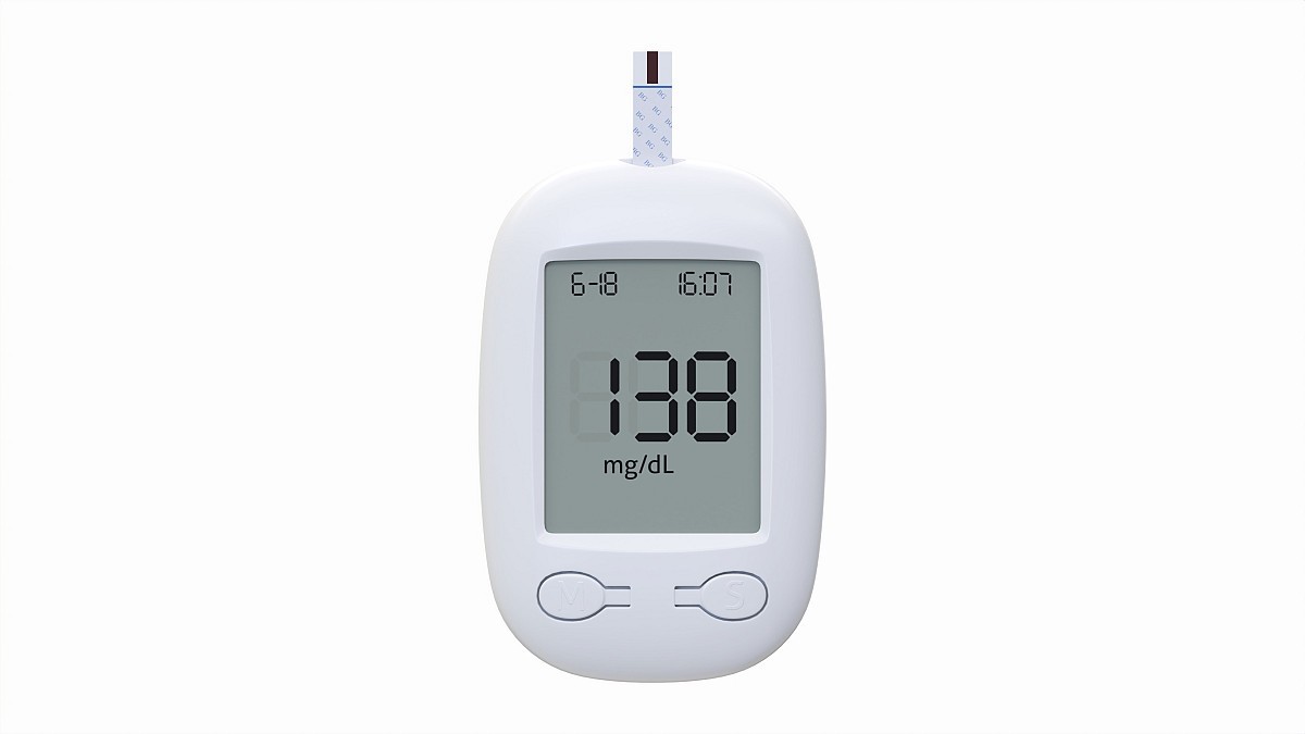 Glucometer with strip blood