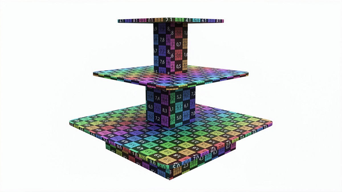 Three Tier Square Table
