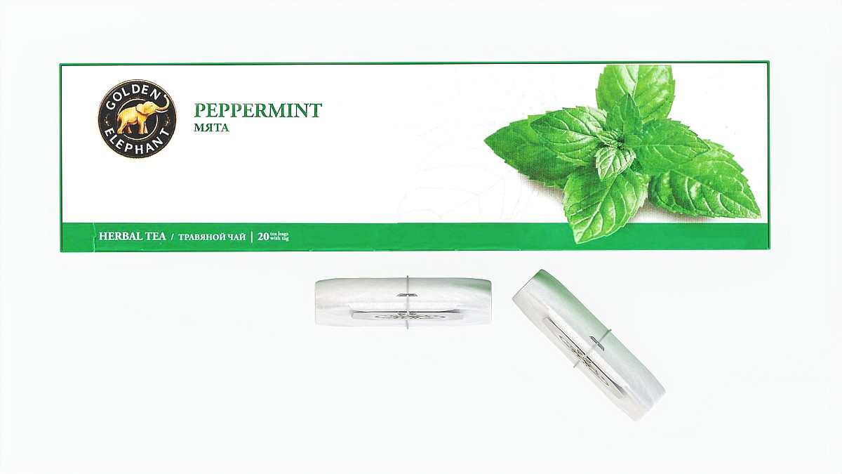 Peppermint Tea Paper Box With Tea Bags