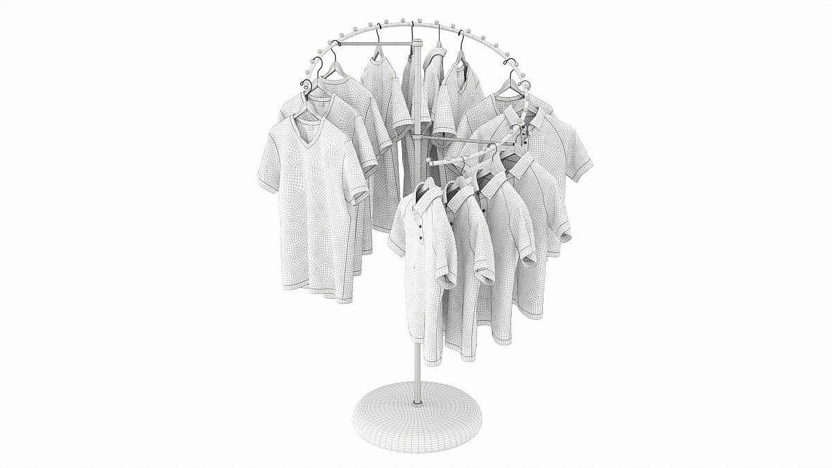 Store Metal Spiral Clothing Rack