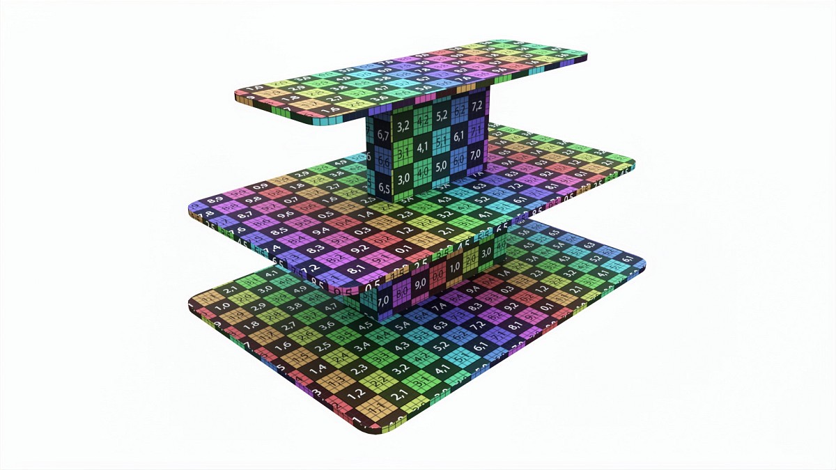 Three Tier Rectangle Table