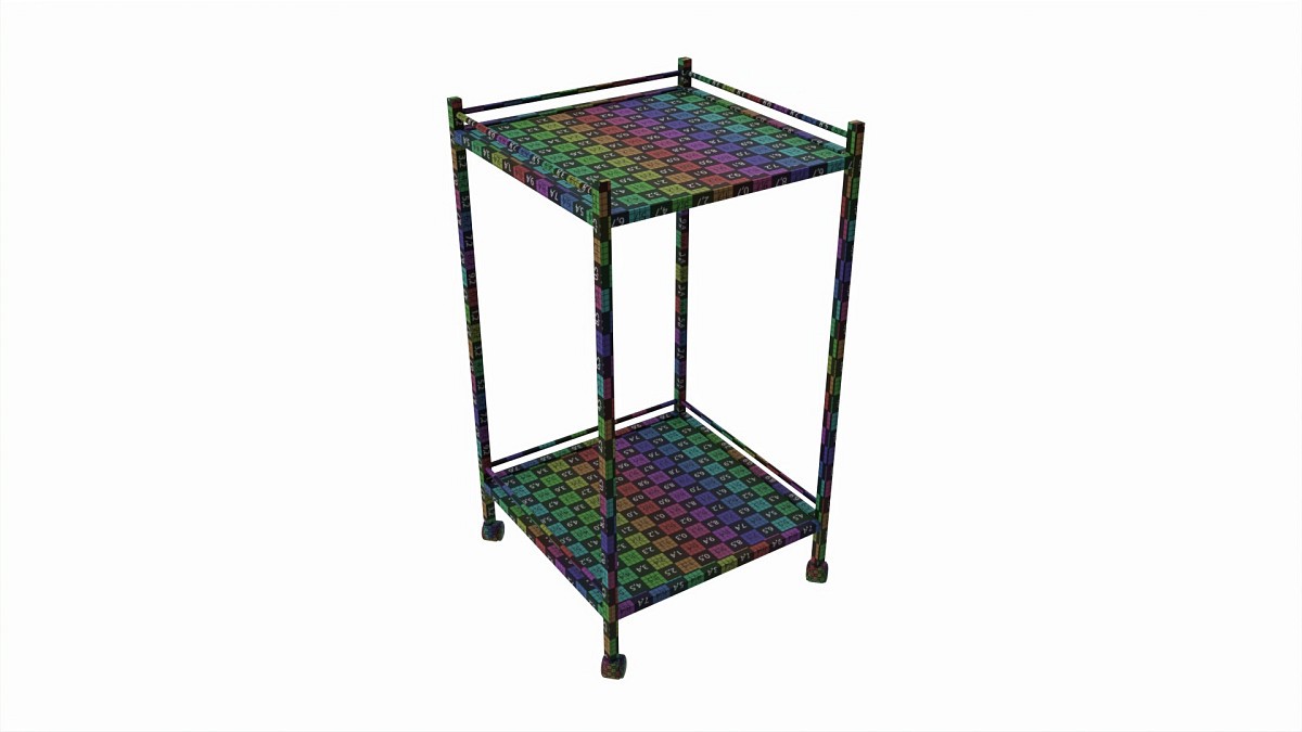 Stainless Steel 2 Shelf Medical Instrument Trolley