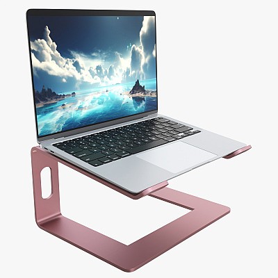 Laptop on Riser Stand