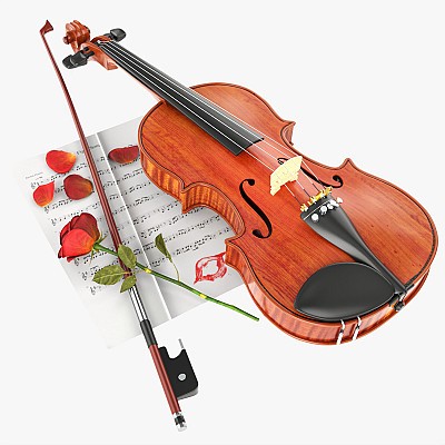 Violin romantic scene