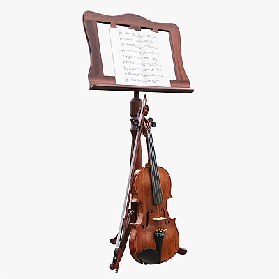Violin bow note stand