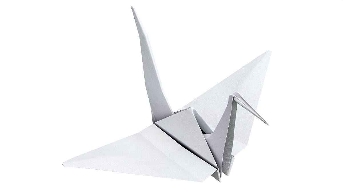 Origami paper crane