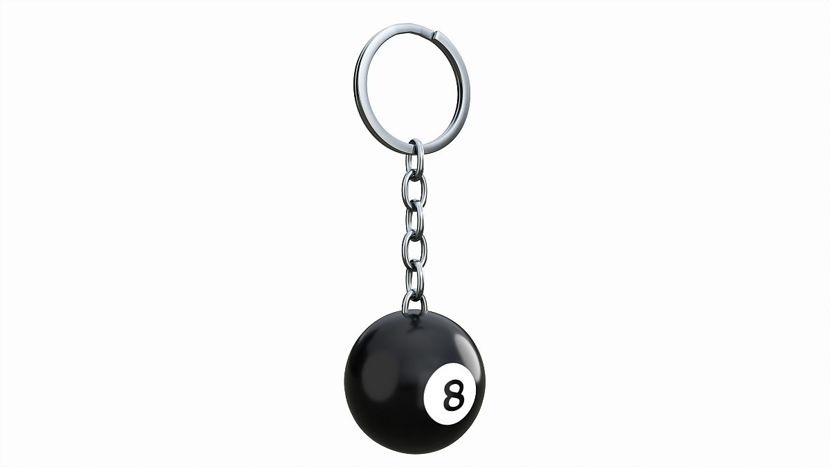 Pool Ball Key Chain
