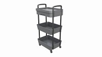 Rolling Utility Cart with Drawer 3-Tier