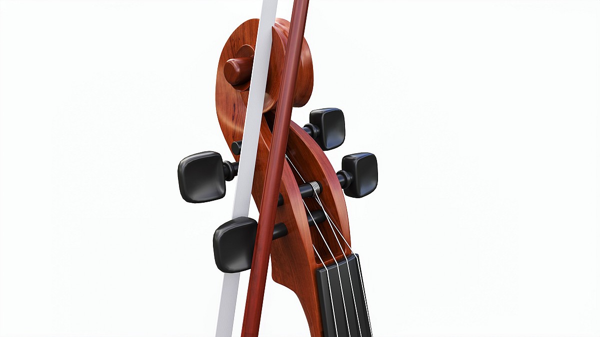Classic brown violin with bow