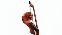 Classic brown violin with bow