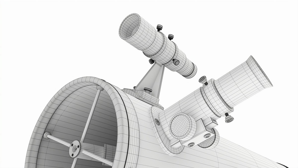 Amateur newtonian reflector telescope with tripod