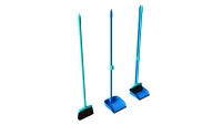 Broom and dustpan set with long handles