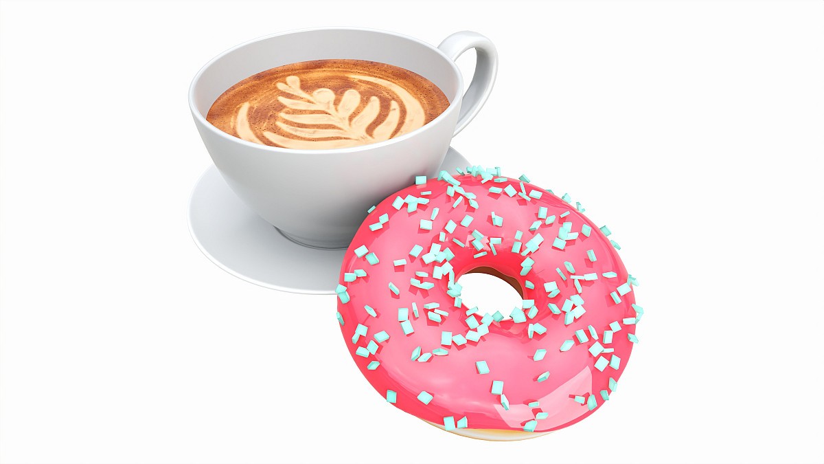 Coffee cup with donut