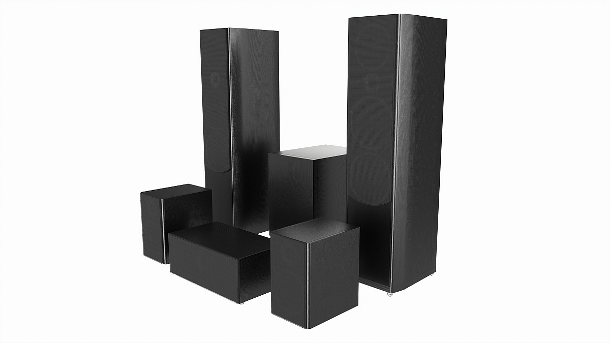 Full range floor standing 6.1 speaker system