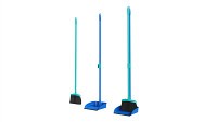 Broom and dustpan set with long handles