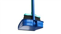 Broom and dustpan set with long handles