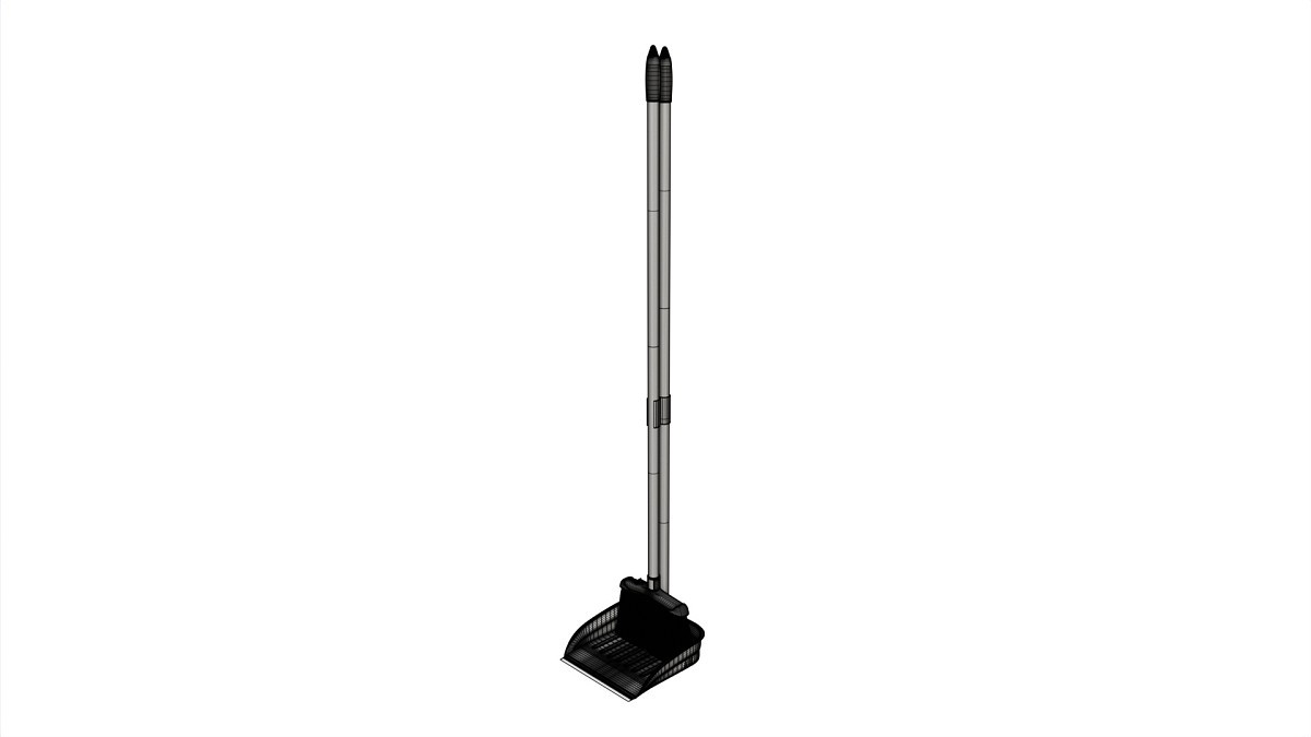 Broom and dustpan set with long handles