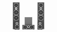 Full range floor standing 6.1 speaker system