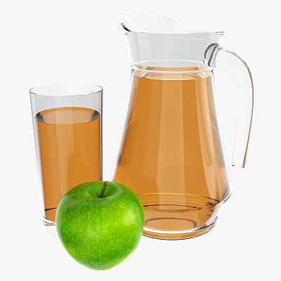 Jug with apple juice 