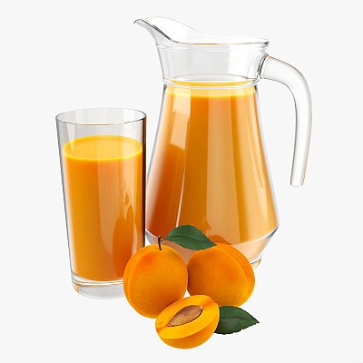 Jug with apricot juice