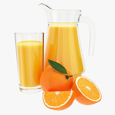 Jug with orange juice