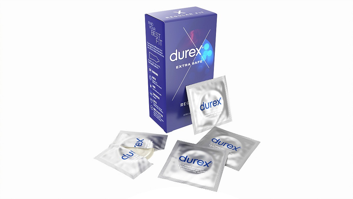 Condom large box with individual packages