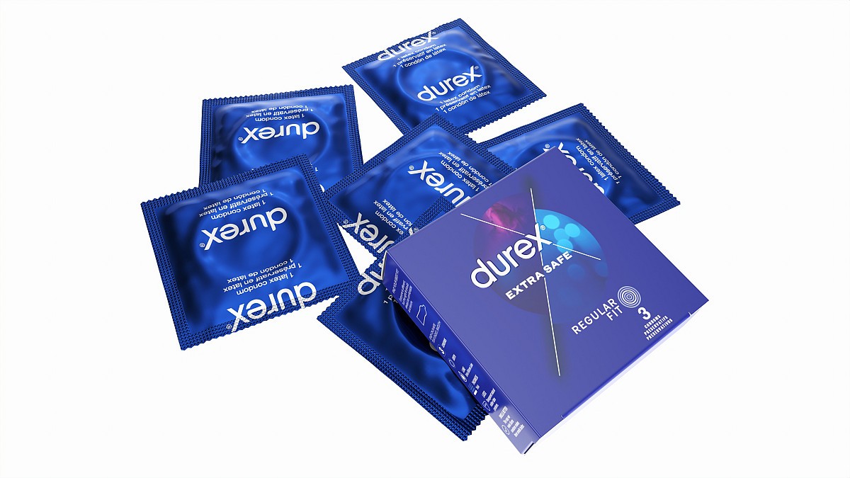 Condom individual packages with box small