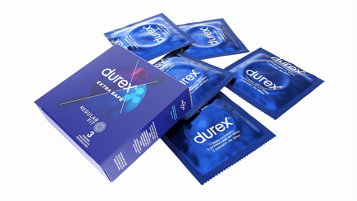 Condom individual packages with box small