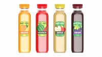 Juice bottle set mockup