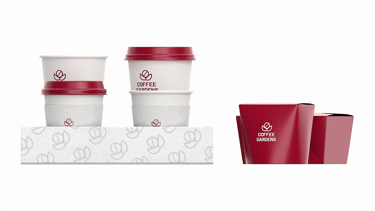 Fast Food Branding Set Mockup 02