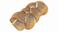 White bread with poppy seeds