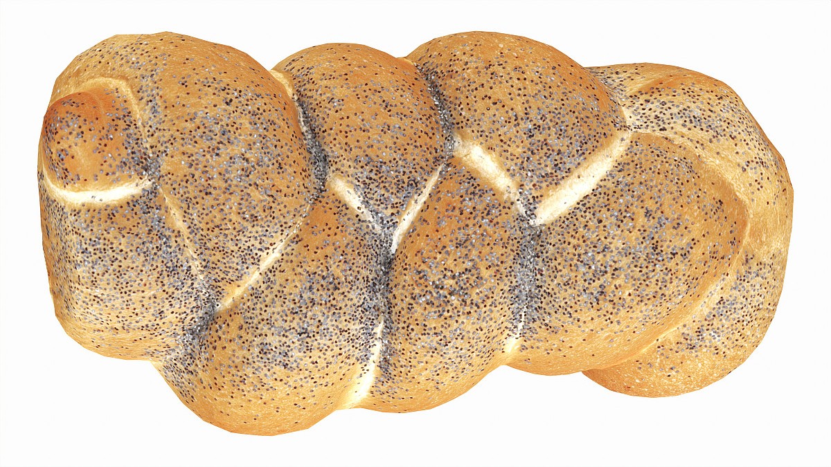 White bread with poppy seeds