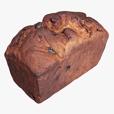 Loaf cake with raisins