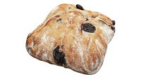 Large square wheat bread with olives