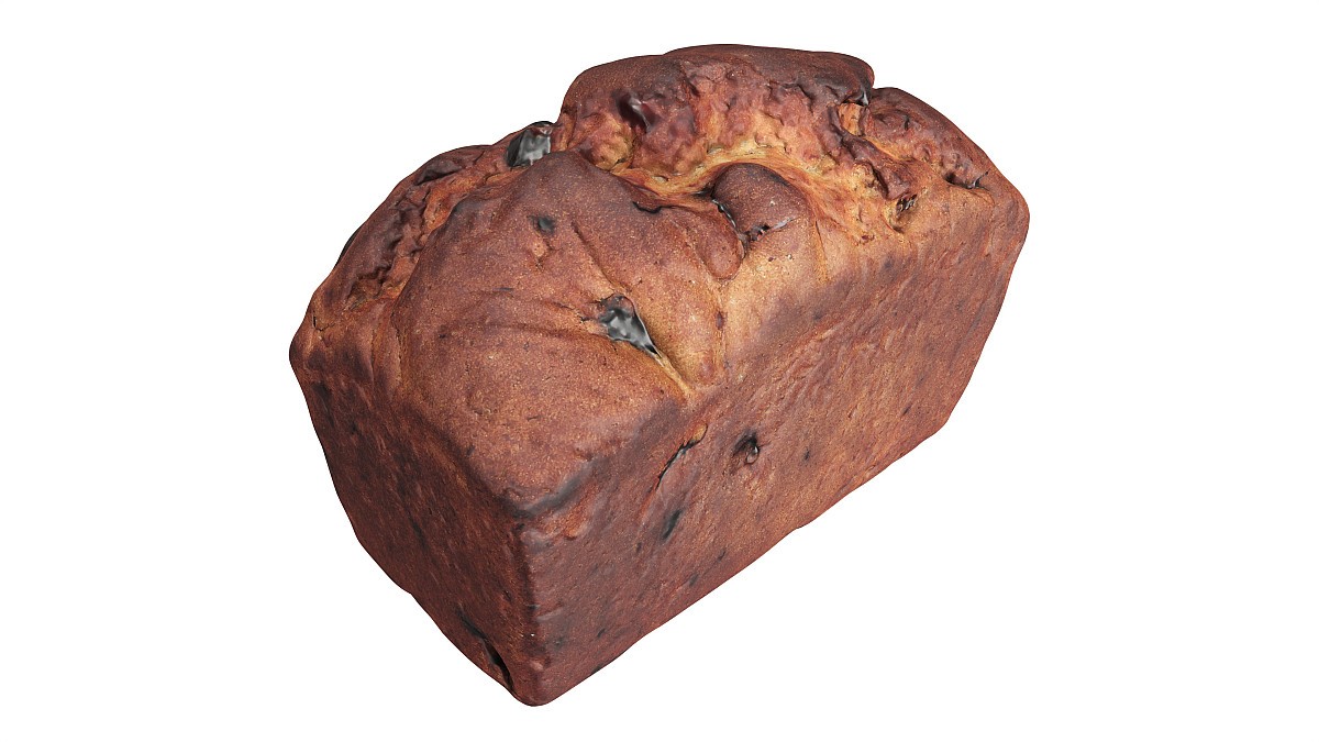 Loaf cake with raisins