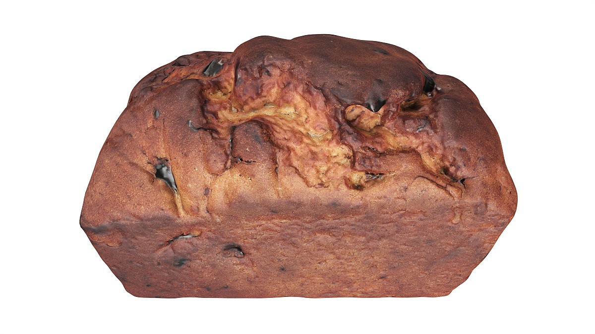 Loaf cake with raisins