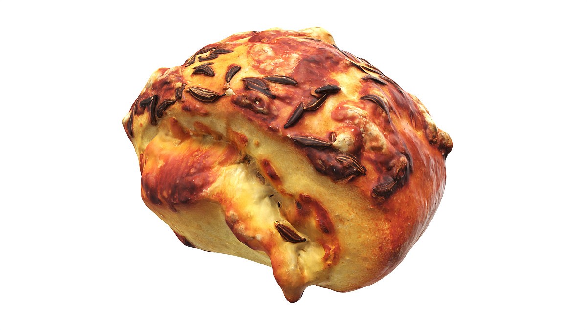 Mini-bun with cheese and cumin seeds