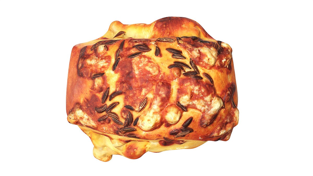 Mini-bun with cheese and cumin seeds