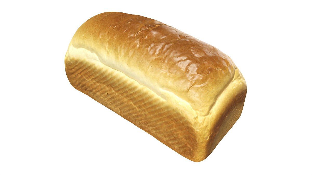 Loaf of white bread rectangle