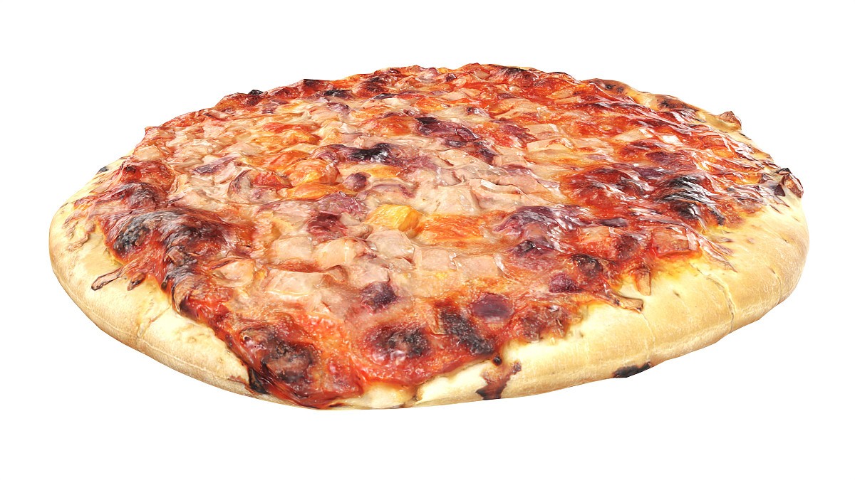 Small pizza with cheese and sausage