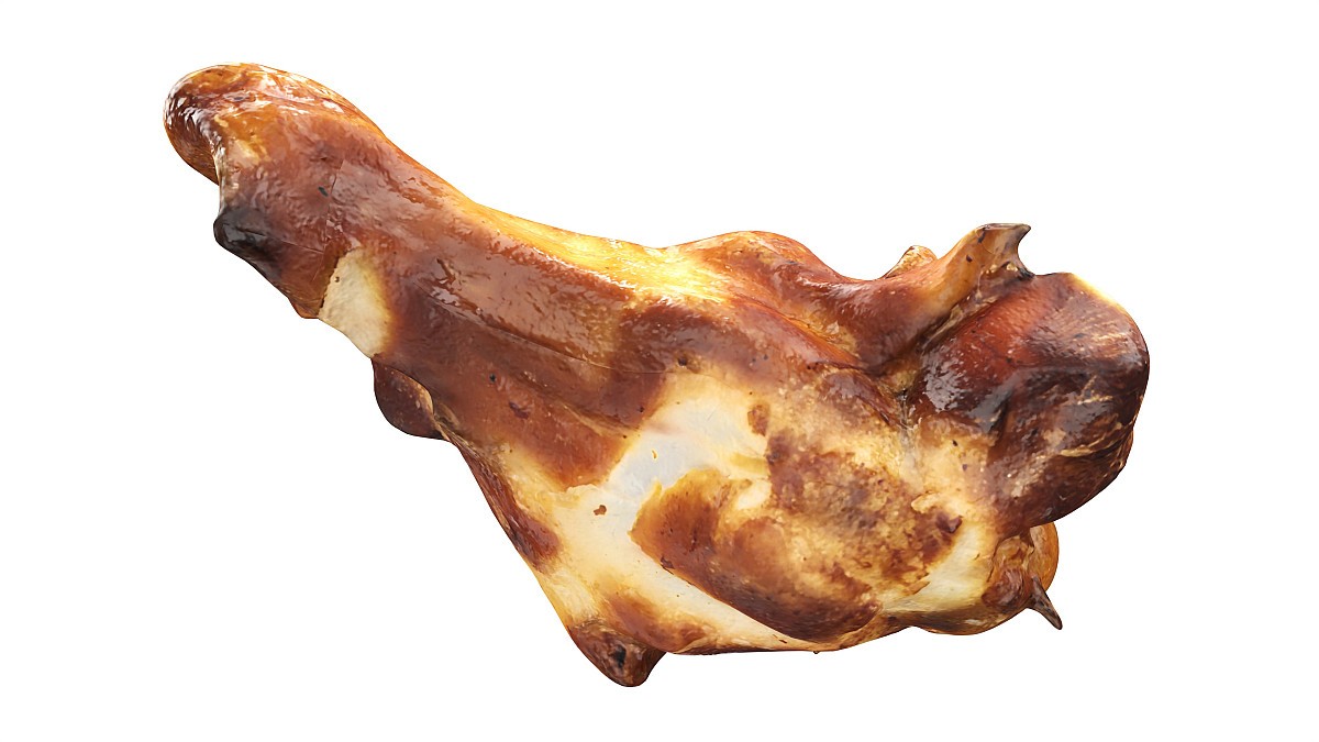 Small grilled chicken leg drumstick