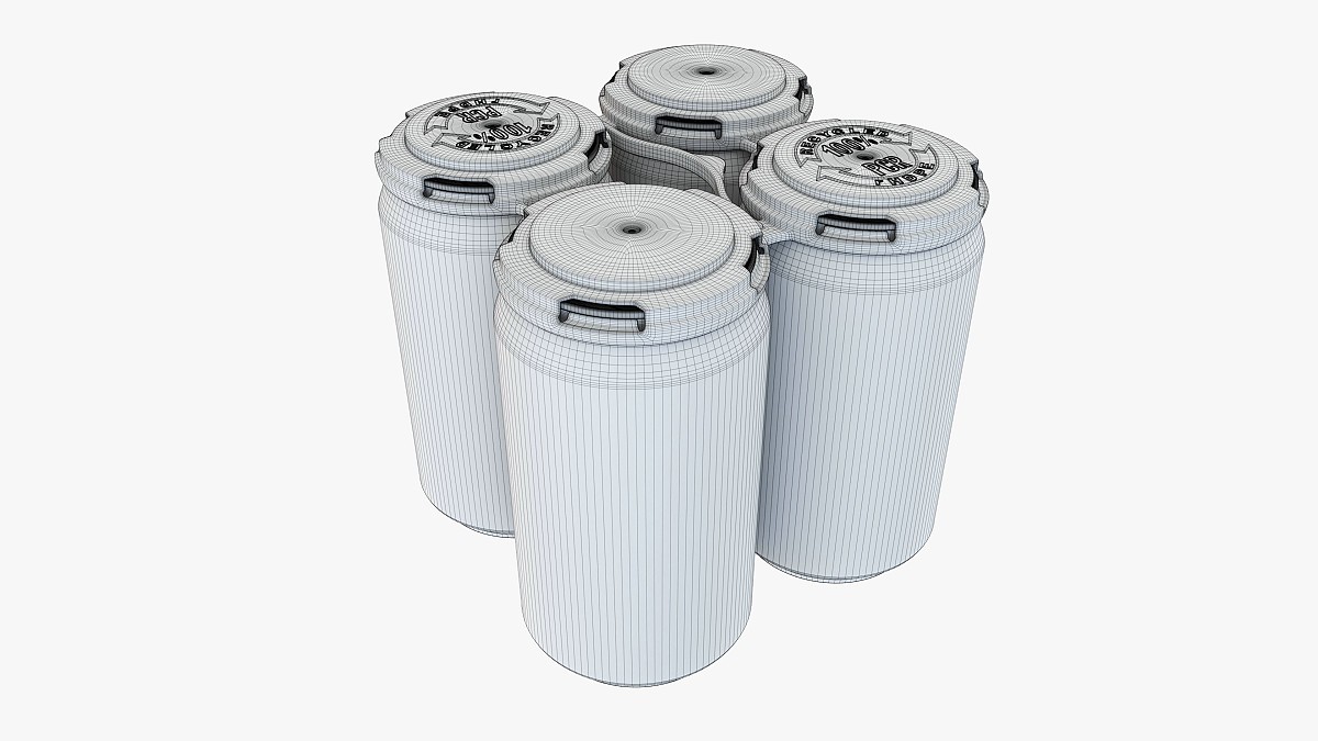 Standard Can 355ml 12oz Clip Pak Carrier Handle Quadpak