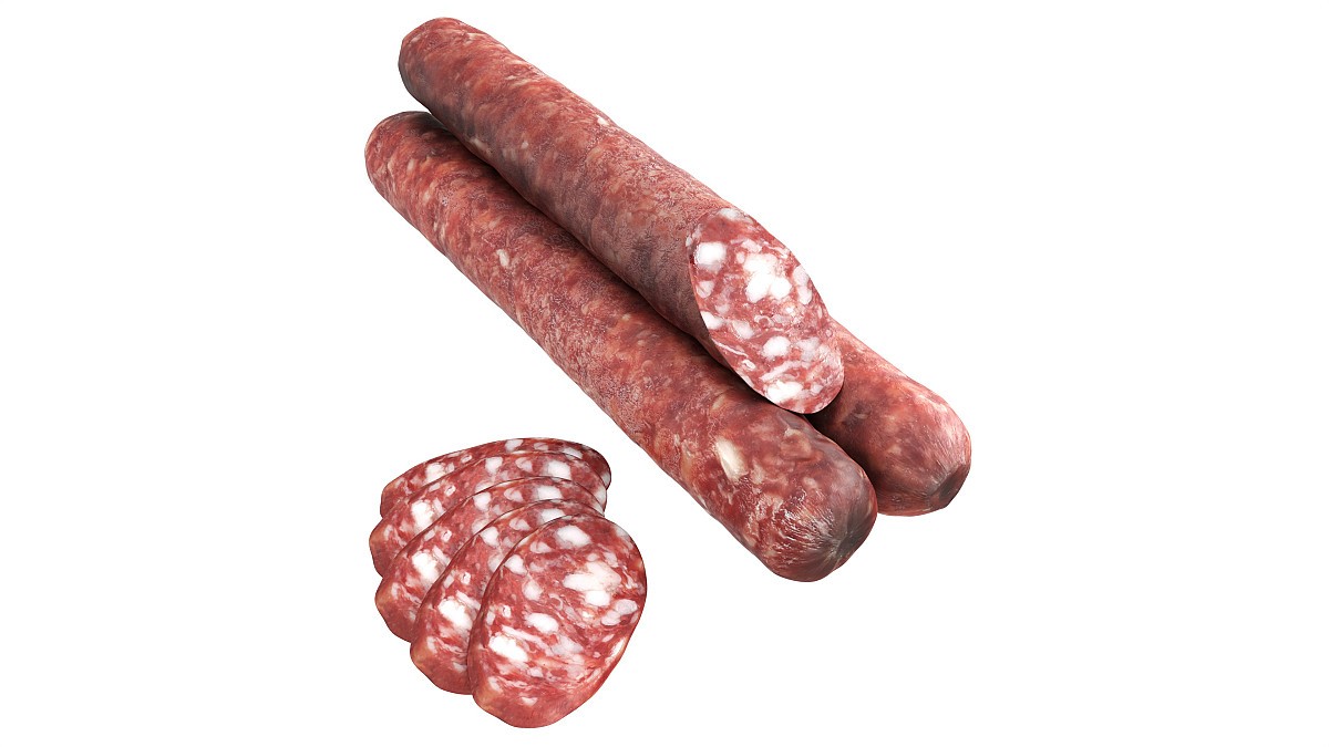 Dried sausage long whole and slices 02